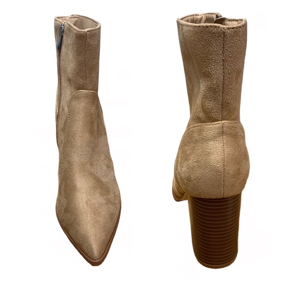 Ermonn Women’s Pointed Toe Ankle Boots Chunky Heel 9.5 New - Picture 4 of 7